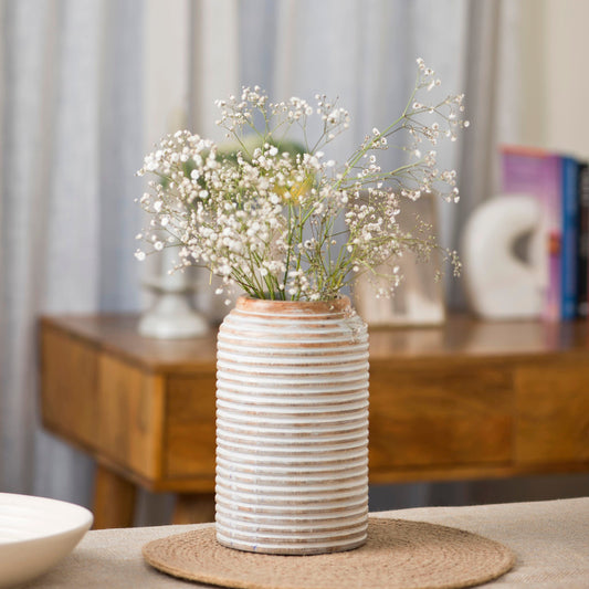 Etchra Vase - Rustic White