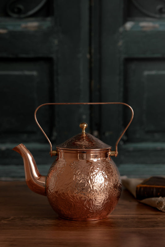 CMK Vintage Inspired Copper Hand Hammered Teapot
